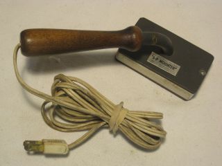 Vintage 3 P Mounter Phillips Labels Electric Wood Handle Tool Heating Heat