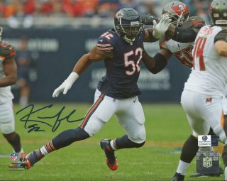 Khalil Mack Chicago Bears Signed Autographed Nfl Football 8x10 Photo Pic