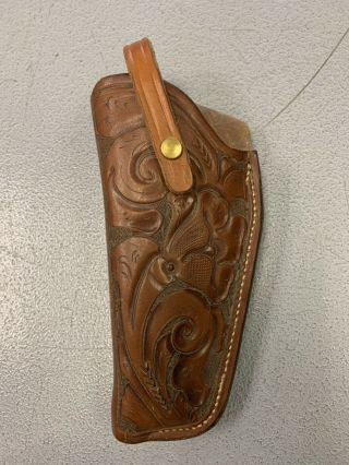 Vintage S.  D.  Myres El Paso Texas Tooled Leather Holster Lefty For N Frame