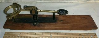 Antique Reliable Egg Scale Brass Holder Cast Iron Base Vintage Farm Tool Grader