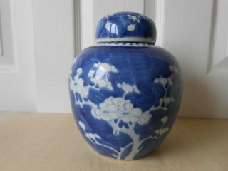 19th/20th Century Large Chinese Prunus Porcelain Jar Approx 8 