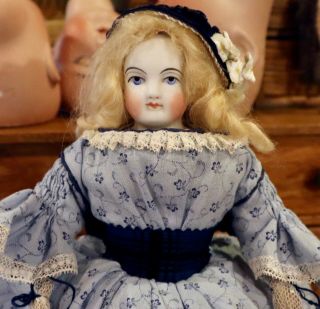 Antique 14 " French Fashion Rare Small Size Francois Gaultier Doll Poupee Peau