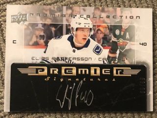 Elias Pettersson Ud Premier 2018 - 19 2003 - 04 Retro Rookie Signatures Auto /99