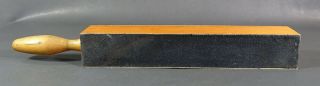 Antique Barber 4 - Sided Wooden Paddle Straight Razor Blade Knife Strop Sharpener 2