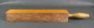 Antique Barber 4 - Sided Wooden Paddle Straight Razor Blade Knife Strop Sharpener 3