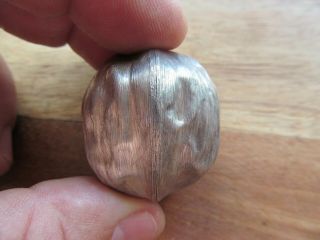 Antique Walnut Sterling Silver Taxco Mexico Pill Box