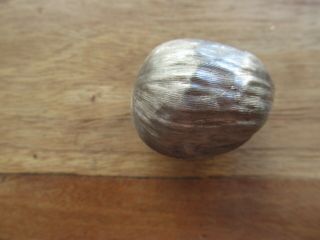ANTIQUE WALNUT STERLING SILVER TAXCO MEXICO PILL BOX 2