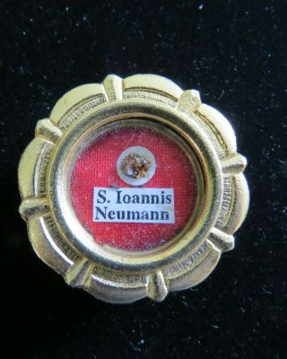 Antique Relic Saint Ioammis Neumann Papal Seal Intact Christian Catholic 1