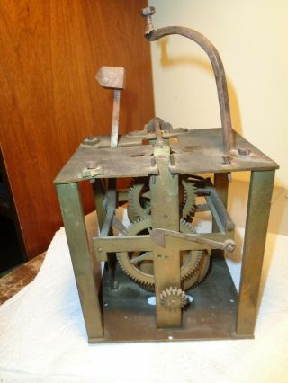 Antique - Brass - Birdcage - Grandfather Clock Movement - Ca.  1800 - To Restore - T897