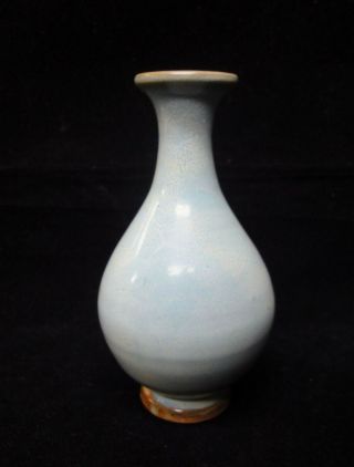 Very Fine Old Chinese Natural Flambe Blue Glaze Porcelain Bottle Vase