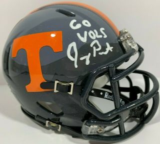 Jeremy Pruitt Signed Tennessee Volunteers Mini Football Helmet Auto Psa/dna
