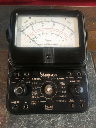 Simpson 260 Series 5 Volt Ohm Milliammeter Vintage Not Parts Only