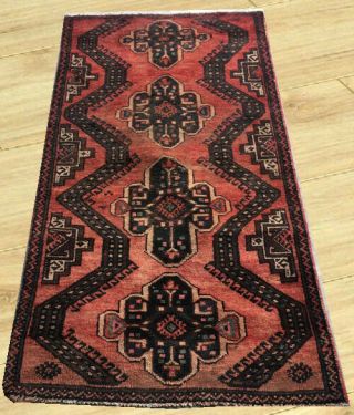 Semi Antique Hand Knotted Afghan Tribal Herati Balouch Wool Area Rug 3 X 5 Ft
