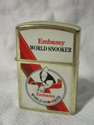 Very Scarce Embassy World Snooker Championship Hadson Lighter