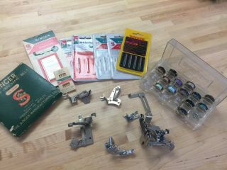 Vintage Singer Sewing Machine Attachments/needles/ Miscellaneous Assortment