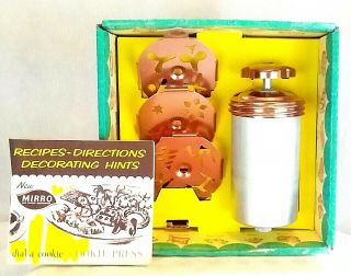 Vintage Mirro Dial A Cookie Kit W/ Instruction Book (3) Press 12 Selections
