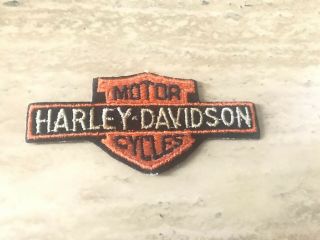 Vintage Harley Davidson Motor Cycles Sew On Patch Applique Crest Logo Emblem
