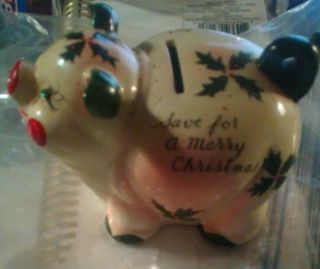 Vintage Kreiss Christmas Pig Bank