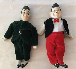 Vintage Oliver Hardy And Stan Laurel Porcelain Dolls/figures/toys,  8 - 8.  5 "