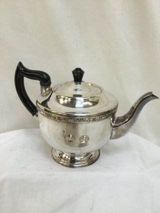 Vintage VINERS Sheffield Silver Plated 3 Piece Alpha Teaset Teapot Georgian 2