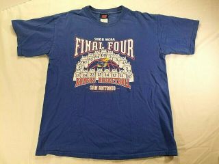 Kansas Jayhawks Ku Basketball 2008 Ncaa Final Four San Antonio T - Shirt Adult M