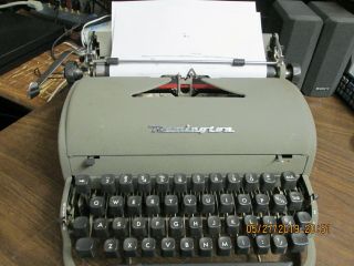 Vintage/ Antique Remington Rand Standard Typewriter With Green Color