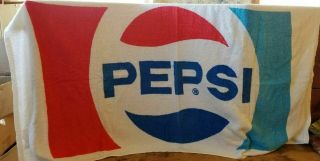 Vintage Retro Pepsi Soda Pop Advertisement Beach Towel 51 " X 26 "