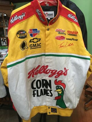 Vintage Chase Terry Labonte Kelloggs Corn Flakes Nascar Racing Jacket Size 2 Xl