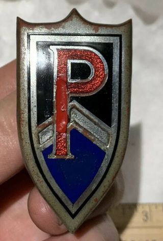 Vintage Early Peerless Cloisonné Enamel Automobile Radiator Badge Emblem