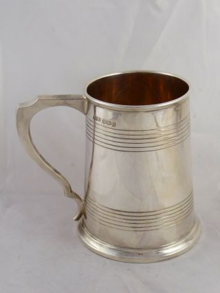 Smart Vintage Solid Sterling Silver 3/4 Pint Tankard Mug 1944 342 G Quality
