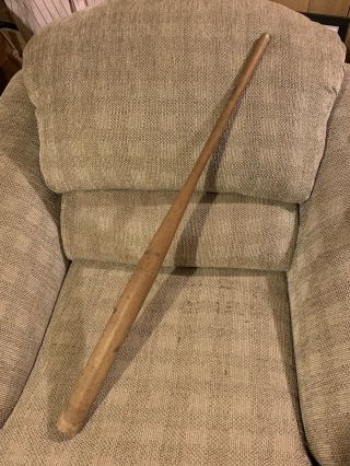 Vintage Wooden Baseball Bat With Slim Handle