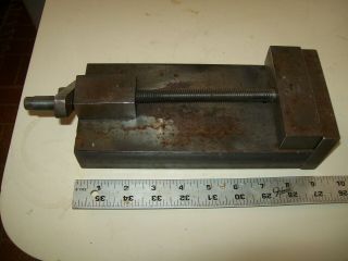 Heavy Steel Custom Vise 4 " Wide 9 " Long From Vintage 15 " Sprunger Drill Press