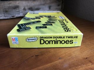 Dominoes Vintage Milton Bradley Dragon Double 12 - Wooden - Complete Set of 91 - 1970 2