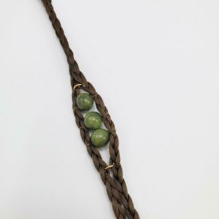 Vintage Hobé Chinese Carved Nephrite Jade Necklace 3