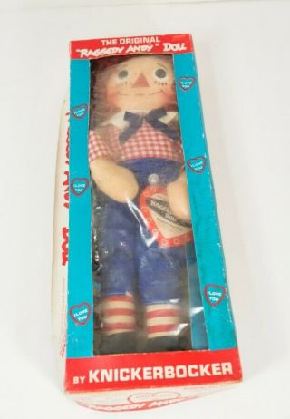 1971 Knickerbocker Raggedy Andy 15” Doll W/tag.