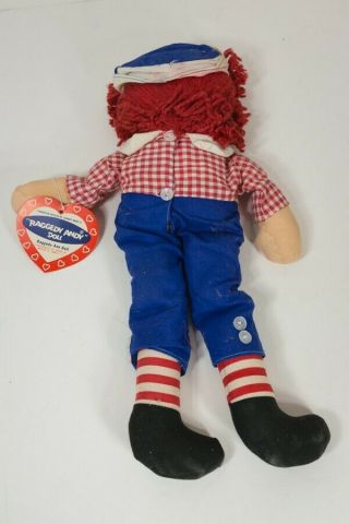 1971 Knickerbocker Raggedy Andy 15” doll w/tag. 3