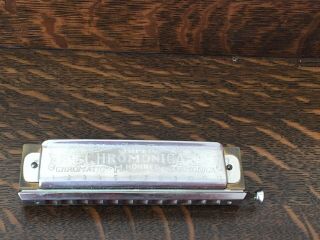 Vintage Chromatic Hohner W/case Made In Germany