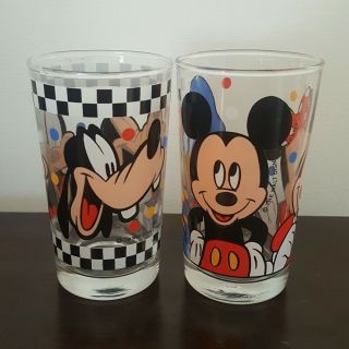 Vintage Disney Glasses Mickey Minnie Goofy Donald Duck Euc