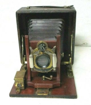 Antique Mahogany Century Camera Co Folding Box Camera