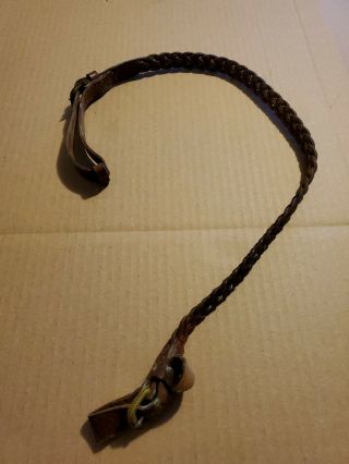 Vintage 3/4 " Braided Leather Rifle Sling No Swivels