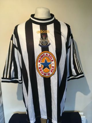 Vintage Newcastle United 1997 - 99 Home Football Shirt Xxl Mens Adidas
