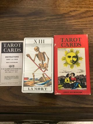 1jj Vintage Tarot Cards From Switzerland With Instructions