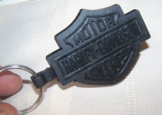 Harley - Davidson Black Bar & Shield Indianapolis Rubberized Key Chain Ring