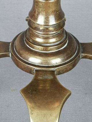 WAS Benson Arts & Crafts Copper and Brass Kerosene Duplex Oil Lamp Art Nouveau 2