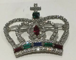 Vintage Butler And Wilson Crown Brooch Pin