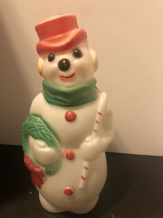 Vintage 13 " Frosty Snowman Christmas Blow Mold Empire 2