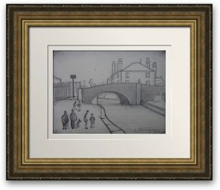 Vintage Sketch Northern Industrial Art Signed And Dated L S Lowry 1963