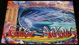 1996 Eddie Aikau Quiksilver Waimea Bay Hawaii Surfing Contest Poster