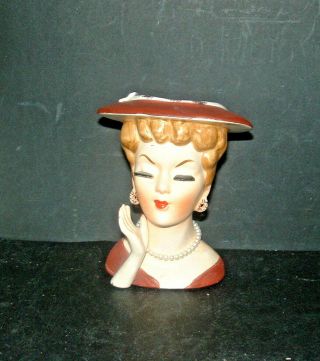 Vintage Napco Lady Head Vase Headvase 1950 