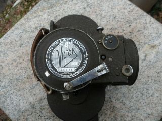 Vintage Victor 16 Mm Film Wind Up 3 Turret Cine Camera Model 4 Antique Steampunk